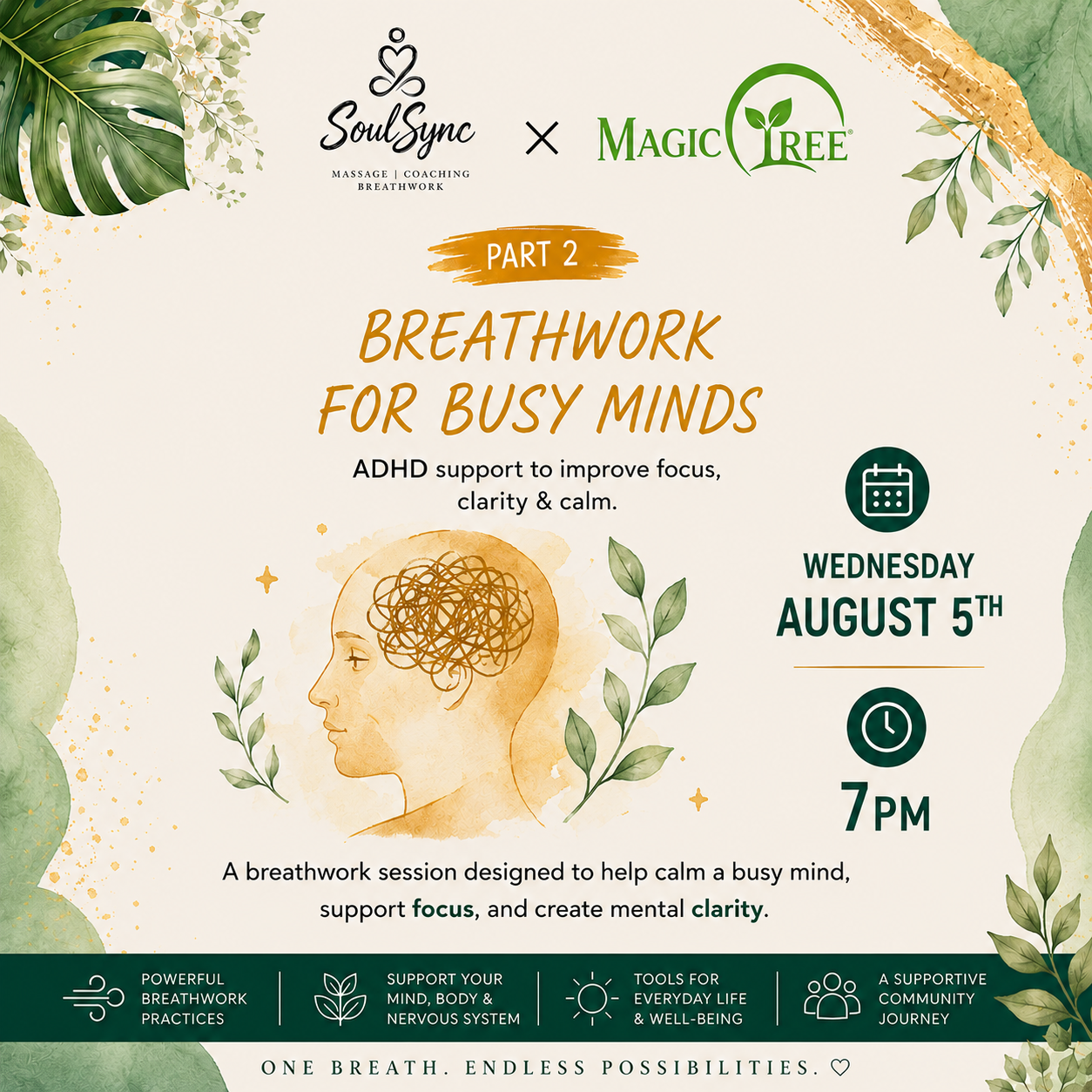 Breathwork Summer Season Session 2 - Breathwork For Busy Minds  (Earlybird)