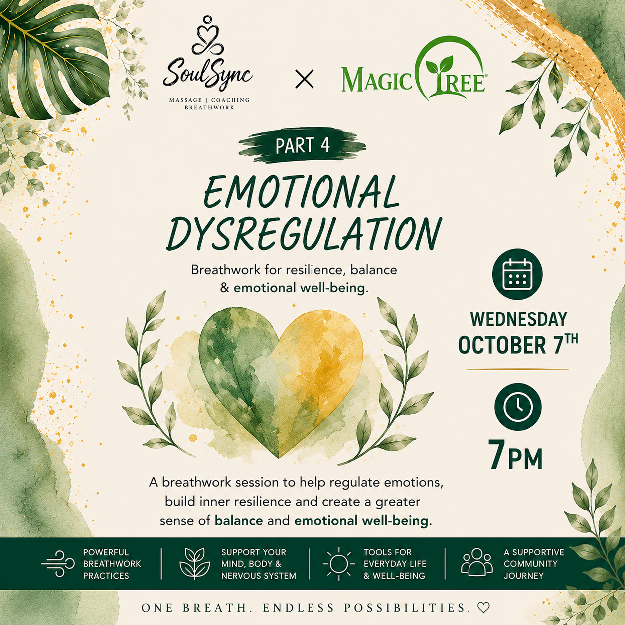 Breathwork Summer Season Session 4 - Emotional Regulation (Earlybird)
